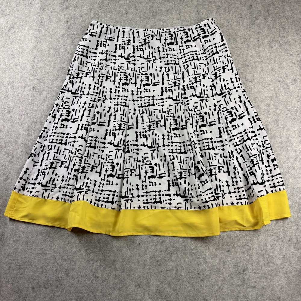 Molly&Maxx Flowy Chiffon Abstract Animal Skirt White/Black  Sz 12 Made In USA